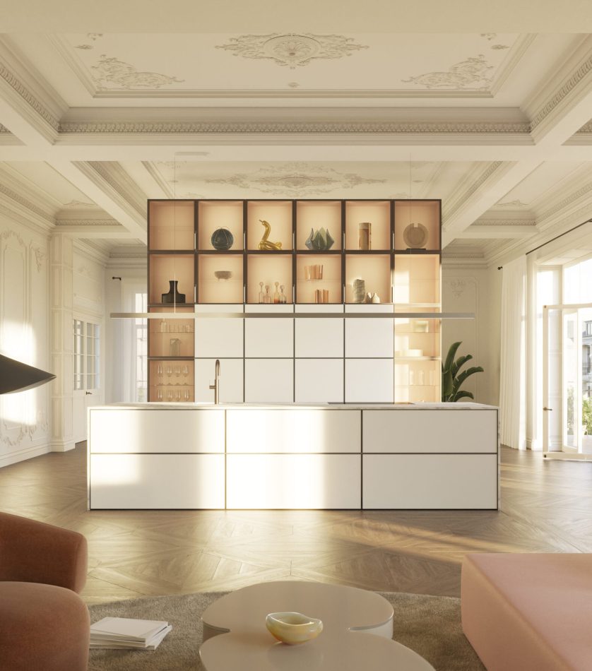 AC - Showroom 1 - Poggenpohl - Concept Segmento et Contour + vitrines Showcase